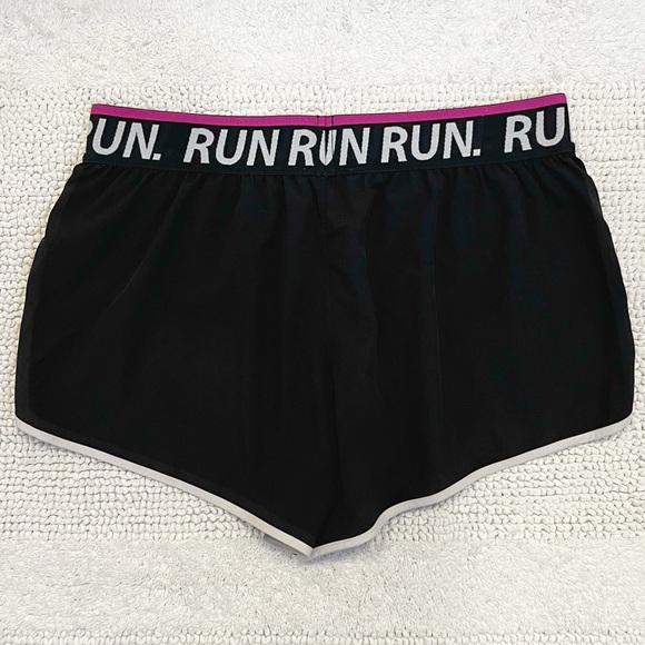 F21 - Set of 2 - Elastic Waist Running Shorts | Size Small, Black/White/Pink - Picture 4 of 14